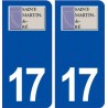 17 Saint Martin de Ré logo ville autocollant plaque sticker