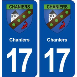17 Chaniers blason ville autocollant plaque sticker