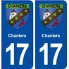 17 Chaniers blason ville autocollant plaque sticker