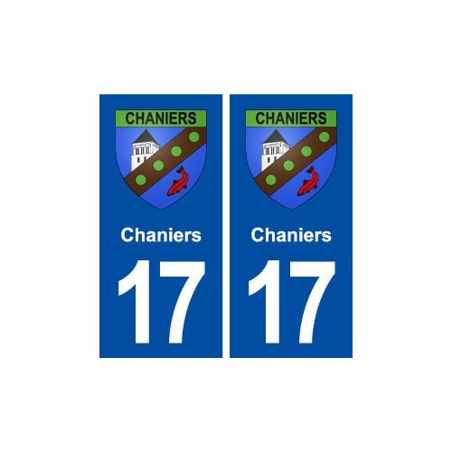 17 Chaniers blason ville autocollant plaque sticker