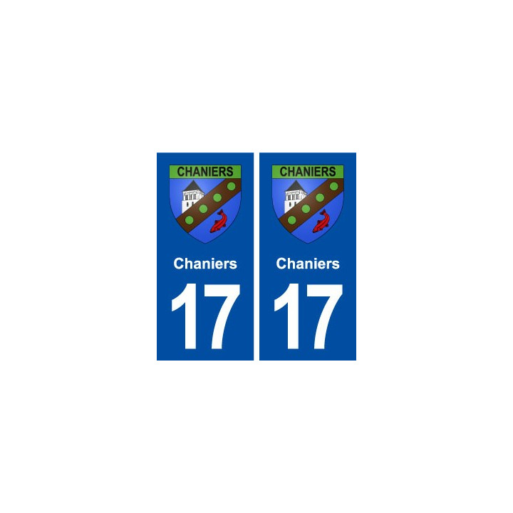 17 Chaniers blason ville autocollant plaque sticker