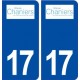17 Chaniers logo ville autocollant plaque sticker