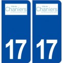 17 Chaniers logo ville autocollant plaque sticker