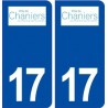 17 Chaniers logo ville autocollant plaque sticker