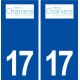 17 Chaniers logo ville autocollant plaque sticker