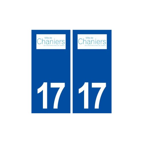 17 Chaniers logo ville autocollant plaque sticker