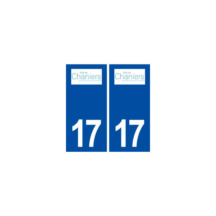 17 Chaniers logo ville autocollant plaque sticker