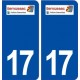 17 Semussac logo ville autocollant plaque sticker