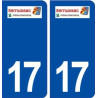 17 Semussac logo ville autocollant plaque sticker