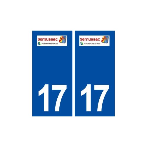 17 Semussac logo ville autocollant plaque sticker