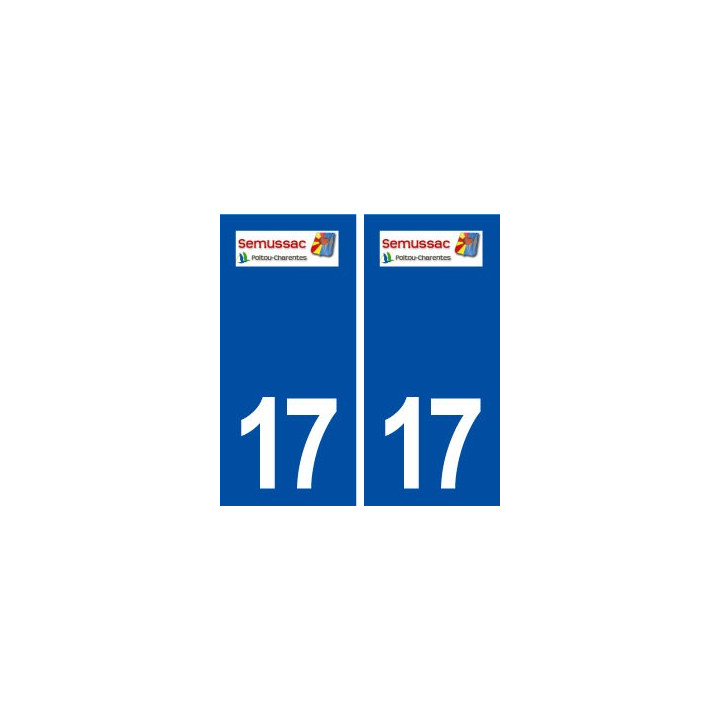 17 Semussac logo ville autocollant plaque sticker