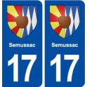 17 Semussac blason ville autocollant plaque sticker