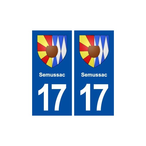 17 Semussac blason ville autocollant plaque sticker