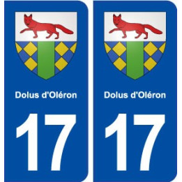 17 Dolus d'Oléron blason ville autocollant plaque sticker