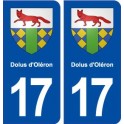 17 Dolus d'Oléron blason ville autocollant plaque sticker