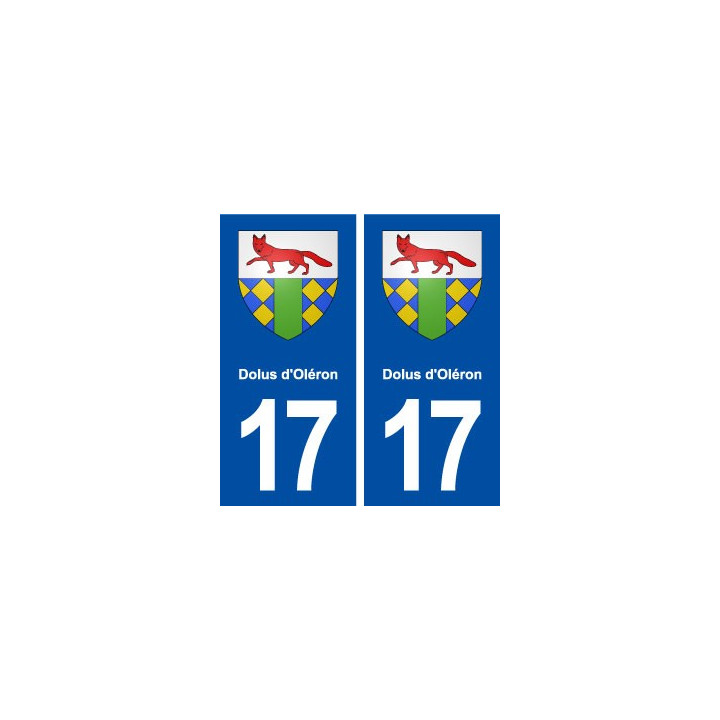 17 Dolus d'Oléron blason ville autocollant plaque sticker
