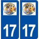 17 Dolus d'Oléron logo ville autocollant plaque sticker