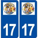 17 Dolus d'Oléron logo ville autocollant plaque sticker
