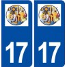 17 Dolus d'Oléron logo ville autocollant plaque sticker