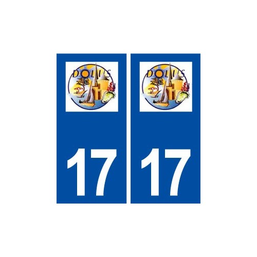 17 Dolus d'Oléron logo ville autocollant plaque sticker