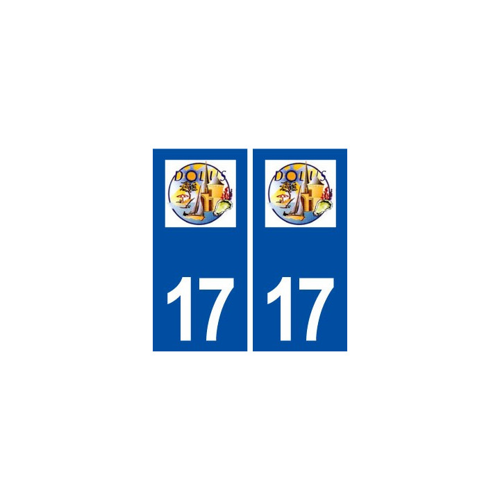 17 Dolus d'Oléron logo ville autocollant plaque sticker