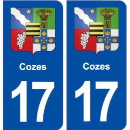 17 Cozes blason ville autocollant plaque sticker