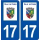 17 Cozes logo ville autocollant plaque sticker