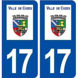 17 Cozes logo ville autocollant plaque sticker