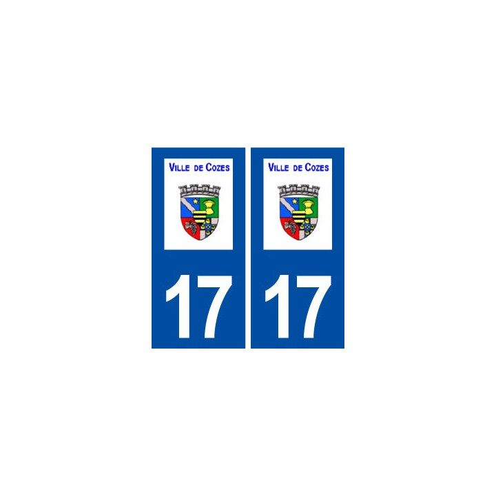 17 Cozes logo ville autocollant plaque sticker