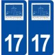 17 Bourcefranc le Chapus logo ville autocollant plaque sticker