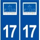 17 Bourcefranc le Chapus logo ville autocollant plaque sticker