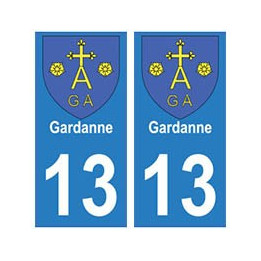 13 Gardanne ville autocollant plaque