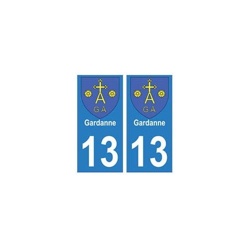 13 Gardanne ville autocollant plaque