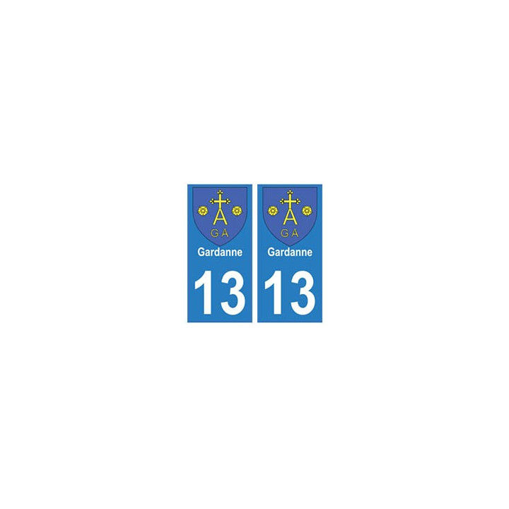 13 Gardanne ville autocollant plaque