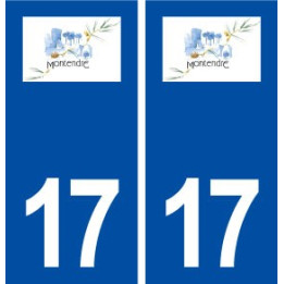 17 Montendre logo ville autocollant plaque sticker