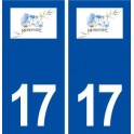 17 Montendre logo ville autocollant plaque sticker