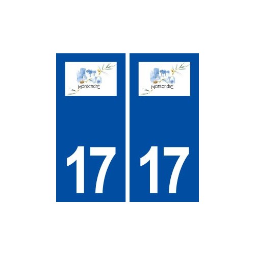17 Montendre logo ville autocollant plaque sticker