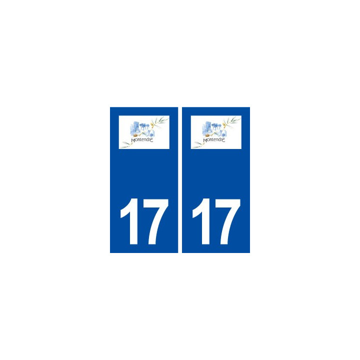 17 Montendre logo ville autocollant plaque sticker
