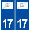 17 Montendre logo ville autocollant plaque sticker