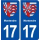 17 Montendre blason ville autocollant plaque sticker