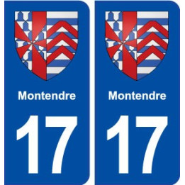 17 Montendre blason ville autocollant plaque sticker