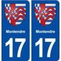 17 Montendre blason ville autocollant plaque sticker