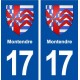 17 Montendre blason ville autocollant plaque sticker