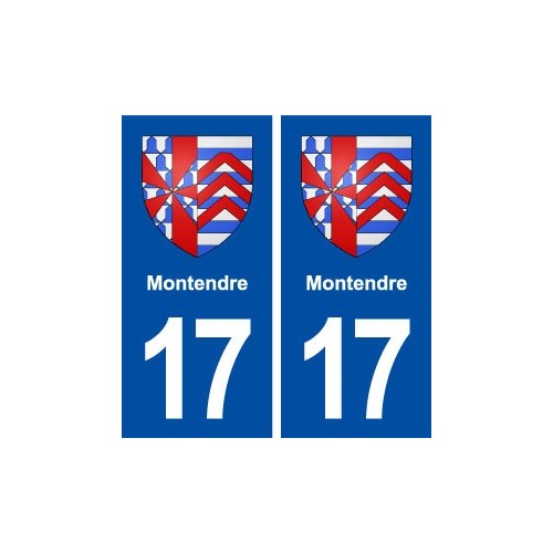 17 Montendre blason ville autocollant plaque sticker