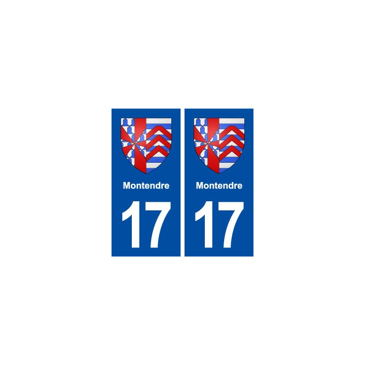 17 Montendre blason ville autocollant plaque sticker