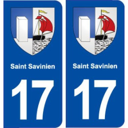 17 Saint Savinien blason ville autocollant plaque sticker