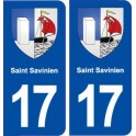 17 Saint Savinien blason ville autocollant plaque sticker