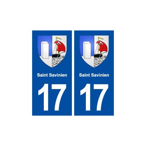 17 Saint Savinien blason ville autocollant plaque sticker
