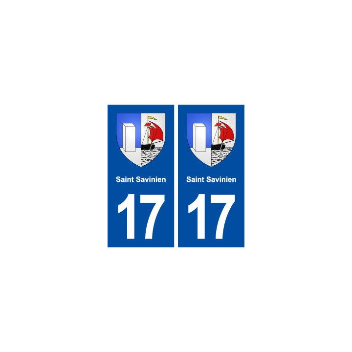 17 Saint Savinien blason ville autocollant plaque sticker