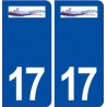 17 Saint Savinien logo ville autocollant plaque sticker